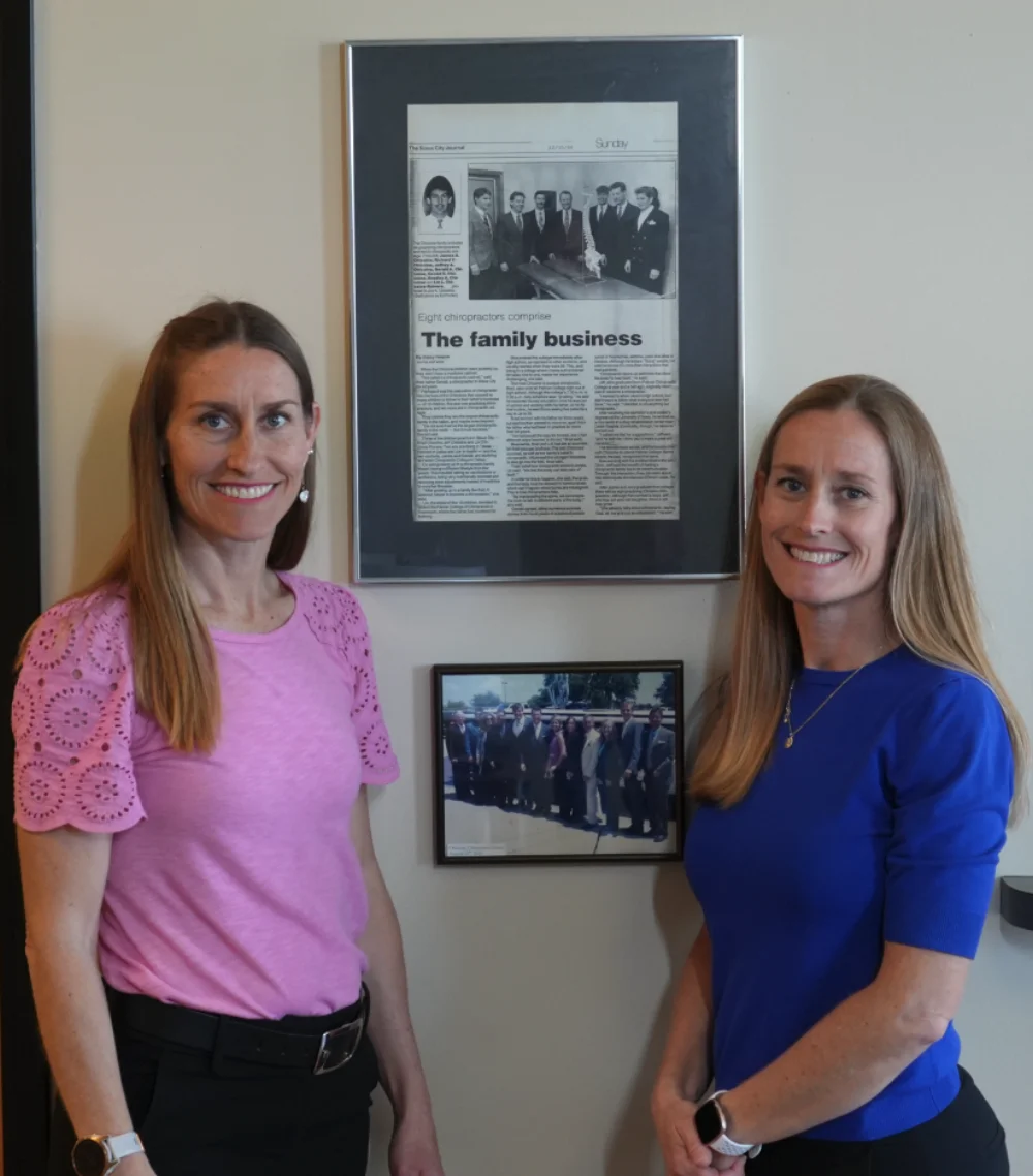 Dr. Shelly Hogan, D.C. and Dr. Nicole Edwards, D.C. with the Chicoine family legacy